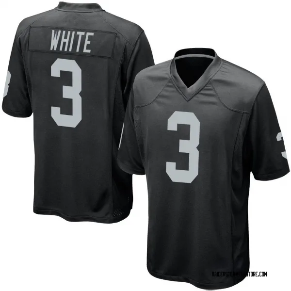 Men's Zamir White Las Vegas Raiders Game Black Team Color Jersey
