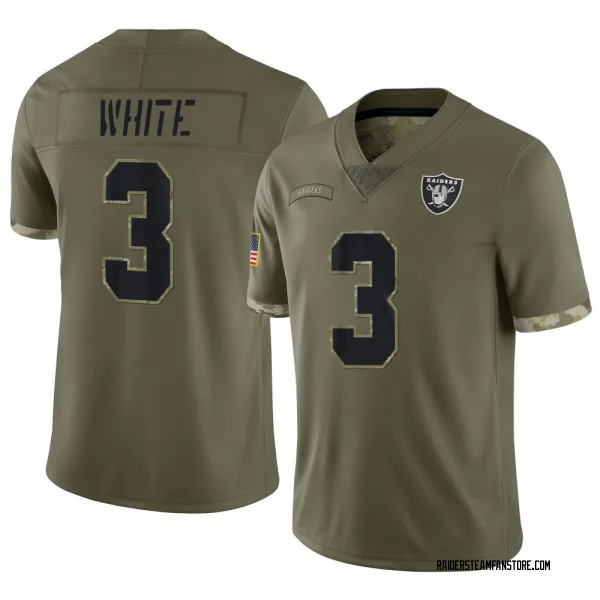 Men's Zamir White Las Vegas Raiders Limited Olive 2022 Salute To Service Jersey