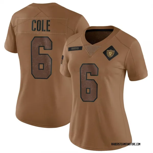 Women's AJ Cole Las Vegas Raiders Limited Brown 2023 Salute To Service Jersey