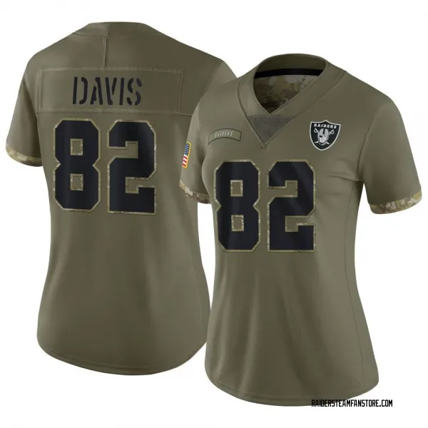 Women's Al Davis Las Vegas Raiders Limited Olive 2022 Salute To Service Jersey