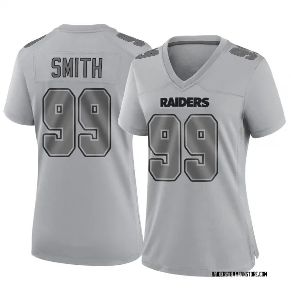Women's Aldon Smith Las Vegas Raiders Game Gray Atmosphere Fashion Jersey