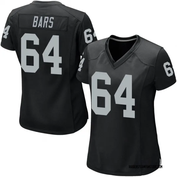 Women's Alex Bars Las Vegas Raiders Game Black Team Color Jersey