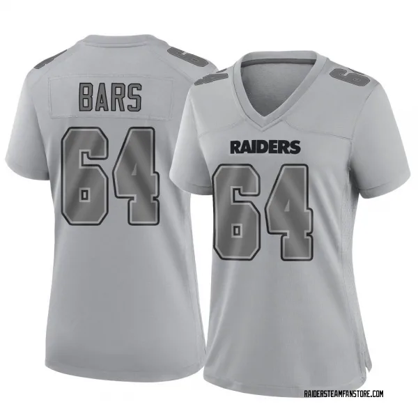 Women's Alex Bars Las Vegas Raiders Game Gray Atmosphere Fashion Jersey