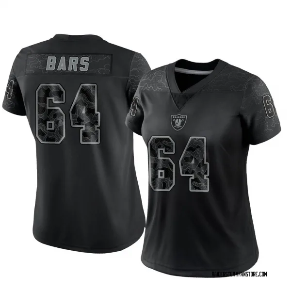 Women's Alex Bars Las Vegas Raiders Limited Black Reflective Jersey