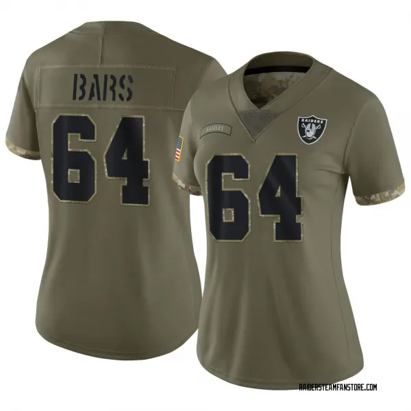 Women's Alex Bars Las Vegas Raiders Limited Olive 2022 Salute To Service Jersey
