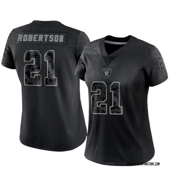 Women's Amik Robertson Las Vegas Raiders Limited Black Reflective Jersey