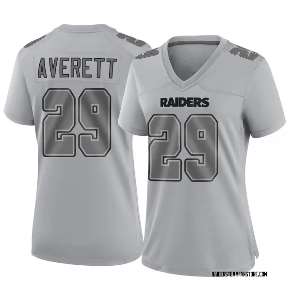 Women's Anthony Averett Las Vegas Raiders Game Gray Atmosphere Fashion Jersey