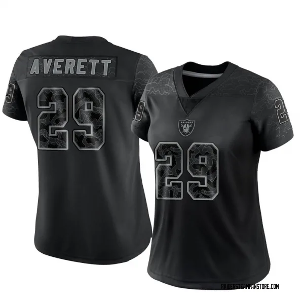Women's Anthony Averett Las Vegas Raiders Limited Black Reflective Jersey