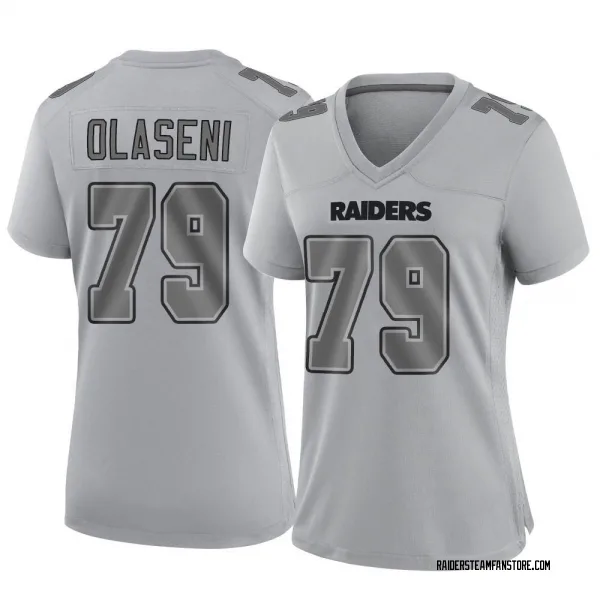 Women's Bamidele Olaseni Las Vegas Raiders Game Gray Atmosphere Fashion Jersey