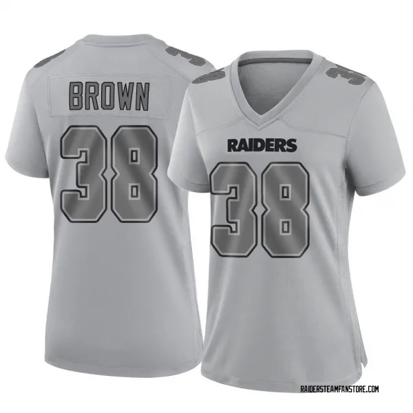 Women's Brittain Brown Las Vegas Raiders Game Gray Atmosphere Fashion Jersey