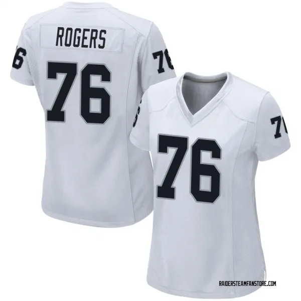 Women's Caleb Rogers Las Vegas Raiders Game White Jersey