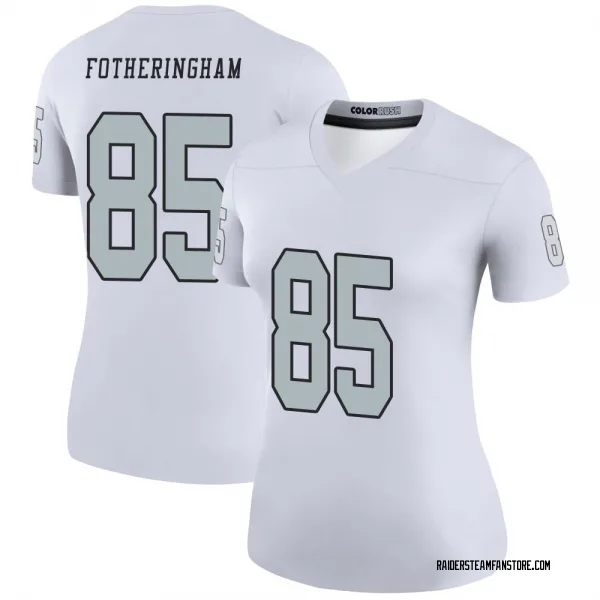 Women's Cole Fotheringham Las Vegas Raiders Legend White Color Rush Jersey