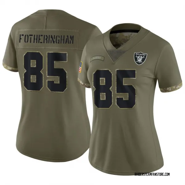 Women's Cole Fotheringham Las Vegas Raiders Limited Olive 2022 Salute To Service Jersey
