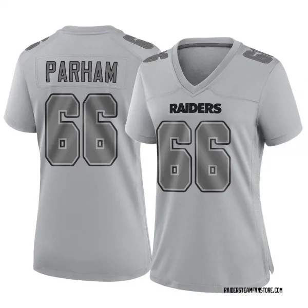 Women's Dylan Parham Las Vegas Raiders Game Gray Atmosphere Fashion Jersey