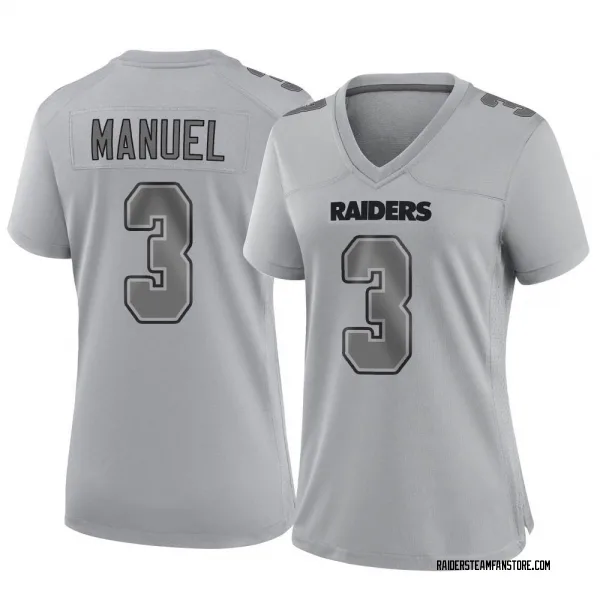 Women's EJ Manuel Las Vegas Raiders Game Gray Atmosphere Fashion Jersey
