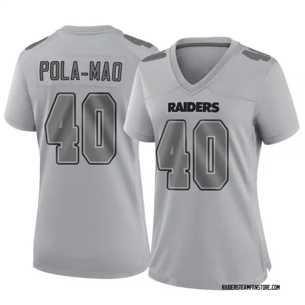 Women's Isaiah Pola-Mao Las Vegas Raiders Game Gray Atmosphere Fashion Jersey