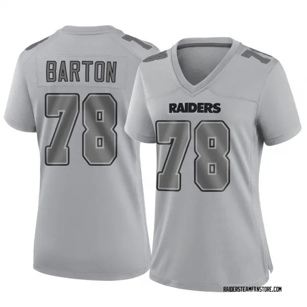 Women's Jackson Barton Las Vegas Raiders Game Gray Atmosphere Fashion Jersey
