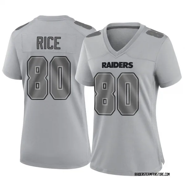 Women's Jerry Rice Las Vegas Raiders Game Gray Atmosphere Fashion Jersey