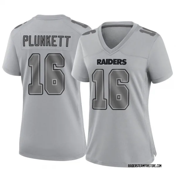 Women's Jim Plunkett Las Vegas Raiders Game Gray Atmosphere Fashion Jersey