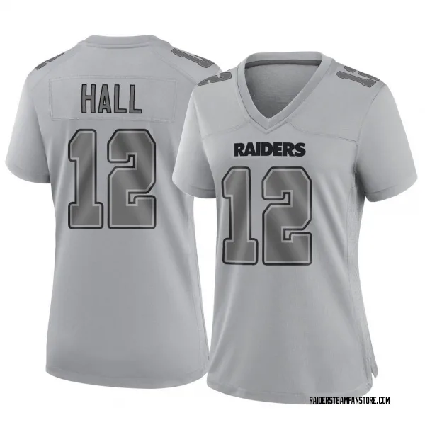 Women's Justin Hall Las Vegas Raiders Game Gray Atmosphere Fashion Jersey