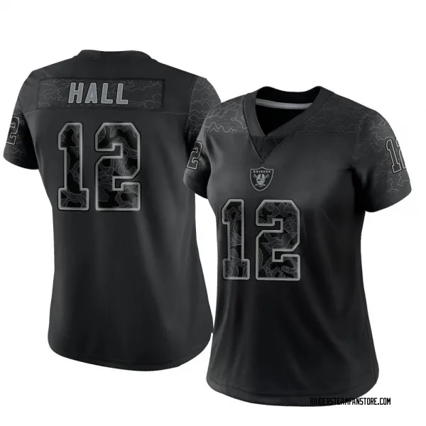 Women's Justin Hall Las Vegas Raiders Limited Black Reflective Jersey