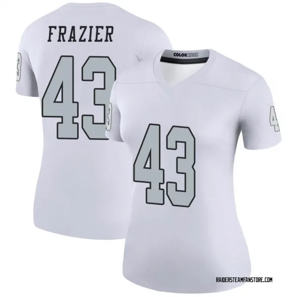 Women's Kavon Frazier Las Vegas Raiders Legend White Color Rush Jersey
