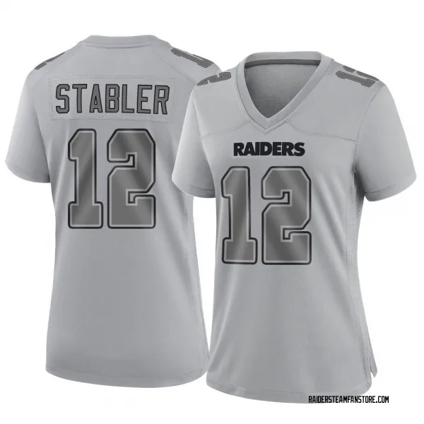 Women's Ken Stabler Las Vegas Raiders Game Gray Atmosphere Fashion Jersey