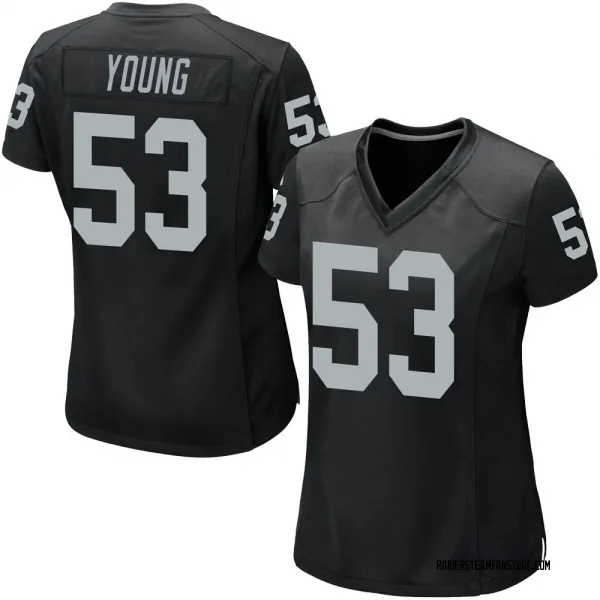 Women's Kenny Young Las Vegas Raiders Game Black Team Color Jersey