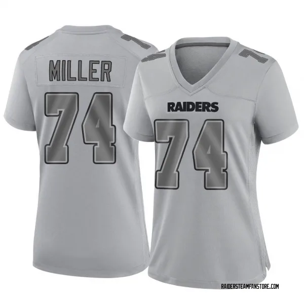 Women's Kolton Miller Las Vegas Raiders Game Gray Atmosphere Fashion Jersey