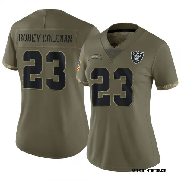 Women's Nickell Robey-Coleman Las Vegas Raiders Limited Olive 2022 Salute To Service Jersey