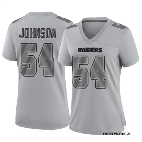 Women's PJ Johnson Las Vegas Raiders Game Gray Atmosphere Fashion Jersey