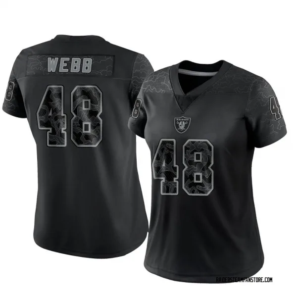 Women's Sam Webb Las Vegas Raiders Limited Black Reflective Jersey