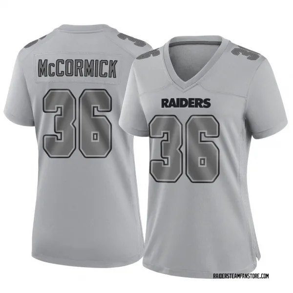 Women's Sincere McCormick Las Vegas Raiders Game Gray Atmosphere Fashion Jersey