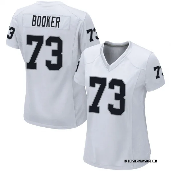 Women's Tank Booker Las Vegas Raiders Game White Jersey