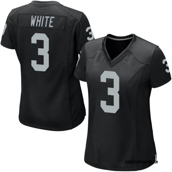 Women's Zamir White Las Vegas Raiders Game Black Team Color Jersey