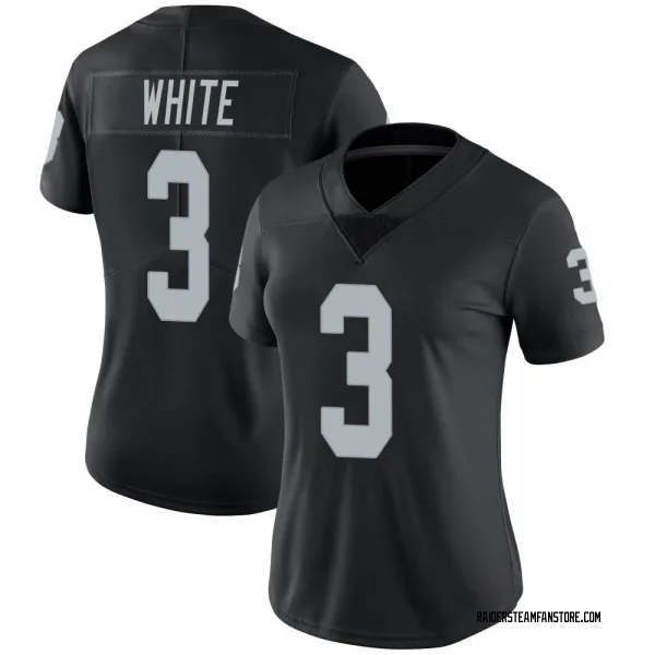 Women's Zamir White Las Vegas Raiders Limited Black Team Color Vapor Untouchable Jersey