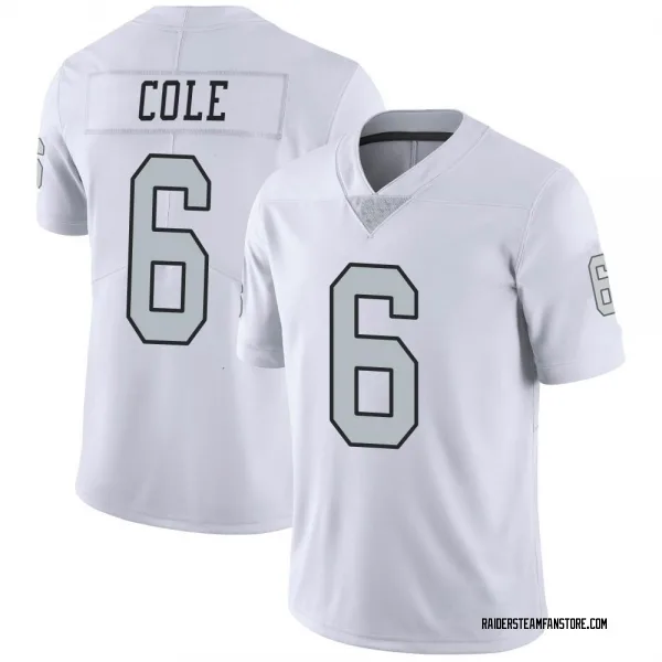 Youth AJ Cole Las Vegas Raiders Limited White Color Rush Jersey