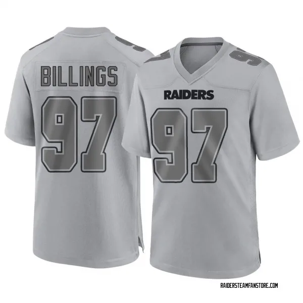 Youth Andrew Billings Las Vegas Raiders Game Gray Atmosphere Fashion Jersey