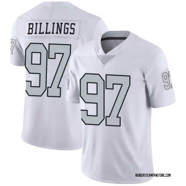 Youth Andrew Billings Las Vegas Raiders Limited White Color Rush Jersey