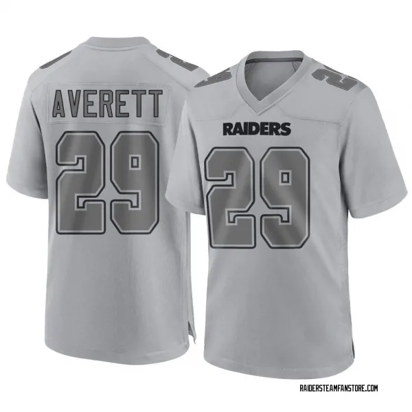 Youth Anthony Averett Las Vegas Raiders Game Gray Atmosphere Fashion Jersey