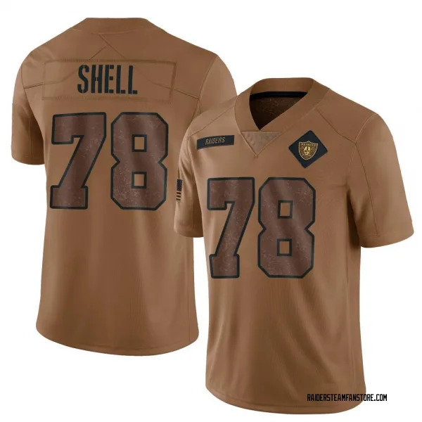 Youth Art Shell Las Vegas Raiders Limited Brown 2023 Salute To Service Jersey