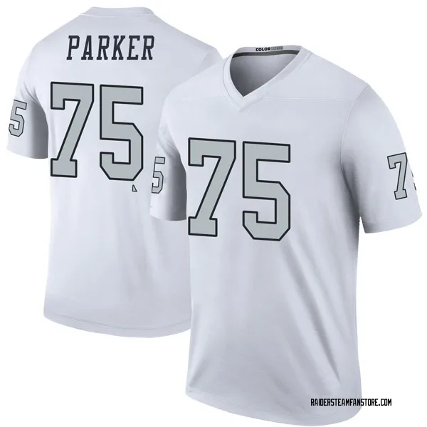 Youth Brandon Parker Las Vegas Raiders Legend White Color Rush Jersey