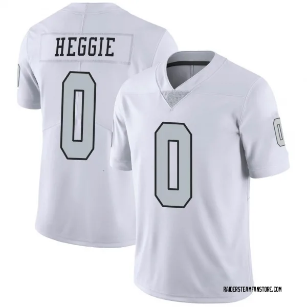Youth Brett Heggie Las Vegas Raiders Limited White Color Rush Jersey