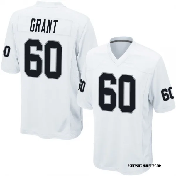 Youth Charles Grant Las Vegas Raiders Game White Jersey