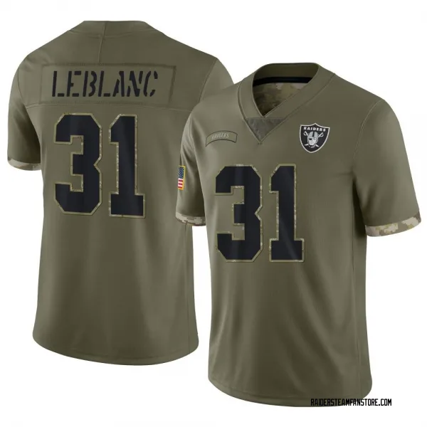 Youth Cre'Von LeBlanc Las Vegas Raiders Limited Olive 2022 Salute To Service Jersey