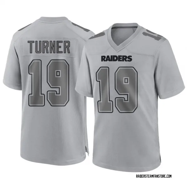 Youth DJ Turner Las Vegas Raiders Game Gray Atmosphere Fashion Jersey