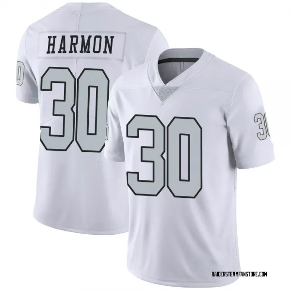 Youth Duron Harmon Las Vegas Raiders Limited White Color Rush Jersey