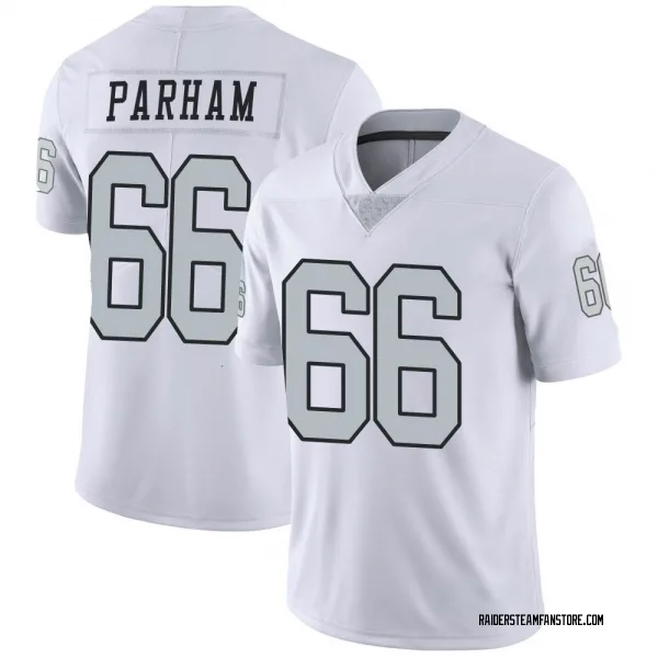 Youth Dylan Parham Las Vegas Raiders Limited White Color Rush Jersey