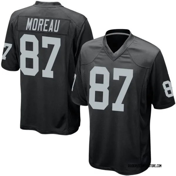 Youth Foster Moreau Las Vegas Raiders Game Black Team Color Jersey