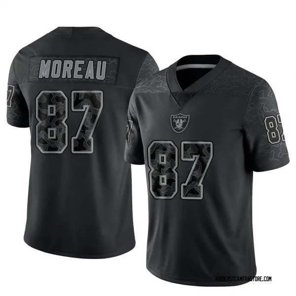 Youth Foster Moreau Las Vegas Raiders Limited Black Reflective Jersey